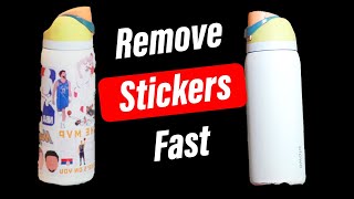 Get Stickers Off Metal Bottles in Minutes with This Simple Trick [upl. by Radke]