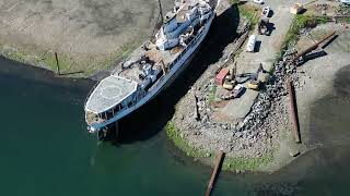 STOP Deep Water Recovery ship breaking sections sped up 2 X July 4 2024 [upl. by Aihcrop]