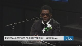 I lost my best friend  Father of Rich Homie Quan tearfully remembers son at Celebration of Life [upl. by Aisirtap110]