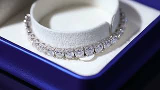 CLASSIC MOISSANITE DIAMOND TENNIS BRACELET IN STERLING SILVER [upl. by Pasia]