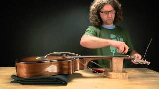 Breedlove Guitars How to string up a guitar with a pinless bridge [upl. by Rialb]