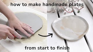 Easy Handmade Plate Tutorial  How to make plates at home [upl. by Herrington]