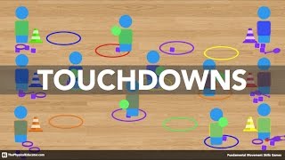 Touchdowns  Physical Education Game Fundamental Movement Skills [upl. by Yim]