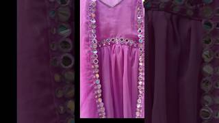 mirror work anarkali suit💜✨🫰 shortvideo youtubeshorts shortsviral shorts [upl. by Schwenk]