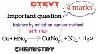 Balance through quot oxidation number method quot with tricks  first1st semisteryear chemistry [upl. by Lesna]