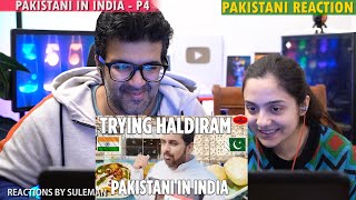 Pakistani Couple Reacts To Pakistani In India  Haldirams Food  Delhi Food  Masala Dosa  Bhel [upl. by Nahtam162]