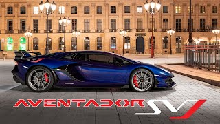 LAMBORGHINI AVENTADOR SVJ x PARIS  MONUMENTAL SUPERCAR NIGHTVIBES I 4K [upl. by Arbmahs]