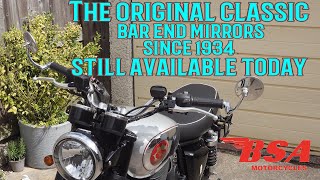 BSA Gold Star amp THE ORIGINAL AND BEST multifunction stainless steel bar end mirrors since 1934 [upl. by Anelak435]