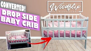 Baby crib drop side  DIY converted from regular crib [upl. by Ymmat602]