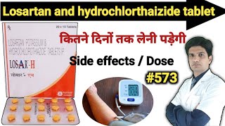 Losartan potassium amp hydrochlorthiazide tablets ip  Losar h uses in hindi shortslam [upl. by Hutchinson]