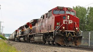 CP Mix freight train Southbound at Anderson station on the Aldersyde Subdivision [upl. by Niuq721]