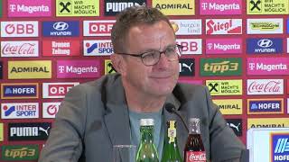 ÖFBTeamchef Ralf Rangnick  die Pressekonferenz nach dem 21 Testspielsieg gegen Serbien [upl. by Suolhcin]