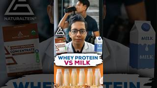 Whey Protein VS Milk  DtBhawesh  diettubeindia dietitian shorts [upl. by Tufts]