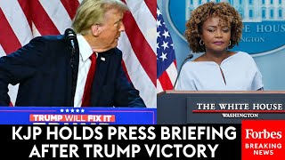 WATCH LIVE Karine JeanPierre Holds First White House Press Briefing After Trump Win Over Harris [upl. by Sellers919]