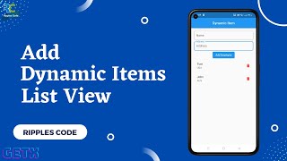 Add Dynamic Items to ListView in Flutter using GetX  Flutter  GetX [upl. by Devora]