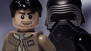 Lego Star Wars Kylo Ren vs Poe Dameron The Force Awakens [upl. by Cirdet]