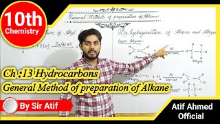 General method of preparation of Alkanes  10th class chemistry  by hydrogenation of alkene sabaq [upl. by Nealon296]