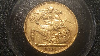 1899 Queen Victoria Gold Sovereign Coin [upl. by Cristal774]