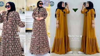 5 GAMIS CANTIK HARGA MURAH 😍 Model Gamis Terbaru  Baju Setelan Wanita Masa Kini [upl. by Denten]