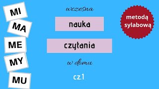 Nauka czytania sylabowego  sylaby z literą M część 1 [upl. by Esirec]