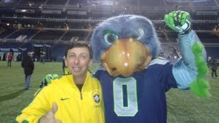 Me and Blitz the official mascot of the Seattle Seahawks [upl. by Anaylil798]