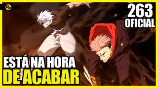 JUJUTSU KAISEN 263 OFICIAL  Sukuna Mais Uma Vez CONTRA A PAREDE [upl. by Ahtanamas393]