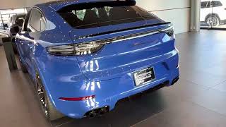 2023 Porsche Cayenne Turbo Coupe in Nogaro Blue simply stunning [upl. by Loree]