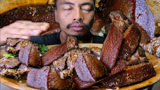 Mukbang Smoked pork with Axone Pure Sumi Style Cooked akzzvlog2379 Nagaland [upl. by Smitty]