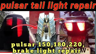 pulsar150  tail light repair  how to repair tail light  pulsar 150 brake light repair [upl. by Oicnecserc118]