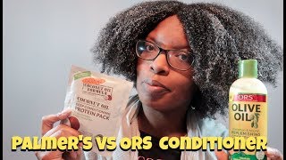 Palmers Protein Pack vs ORS Replenishing Conditioner [upl. by Kashden837]