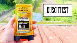 LOreal  Men Expert Invincible Sport 5in1  DUSCHTEST [upl. by Ahsets]