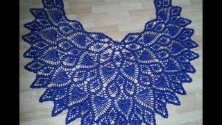 SZYDEŁKOWA CHUSTA WZOREM quotANANASÓWquot rzędy 4142 CROCHET PINEAPPLE SHAWL [upl. by Aristotle]