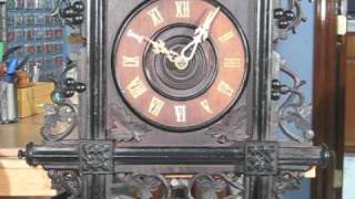 1880s Cuckoo Clock with Wood Plate Movement [upl. by Goat]