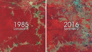 ESA shows 30 years of deforestation in Amazon rainforest [upl. by Eninej]