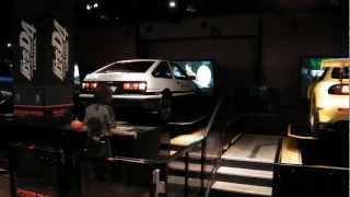 Initial D arcade game with real cars at Sega Joypolis Tokyo [upl. by Magas]