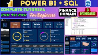 Power BI Complete Tutorial  Power BI Project  Bank Loan Analysis  Finance Domain powerbi sql [upl. by Aivat]