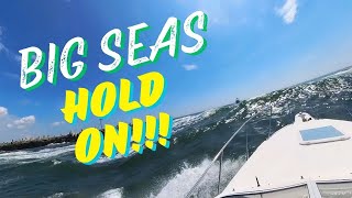 Boating out of Manasquan Inlet with Rough Seas [upl. by Brookner]