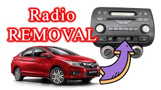 Honda City Jezz Fitt radio removal [upl. by Greenes996]