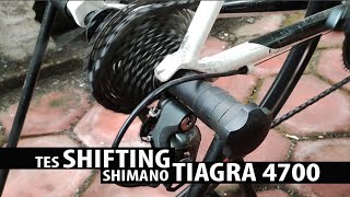 Shimano Tiagra 4700 Shifting Test [upl. by Ativad]