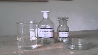 Chemie Experiment 49  Natrium und Schwefelsäure [upl. by Ioj]