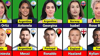 COUNTRY Comparison Famous Footballers And Their WivesGirlfriends [upl. by Nahtahoj811]