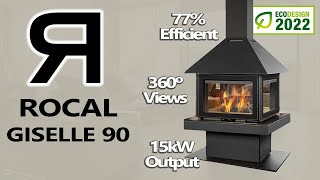 Fire Focus Rocal Giselle 90 Wood Fireplace  Perfect for Large Rooms [upl. by Hildagarde986]