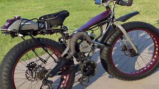 Custom Motorized Fat Tire Bike With Jackshaft Kit Explained [upl. by Ynetruoc]