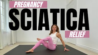 PREGNANCY SCIATICA PAIN RELIEF Stretches  STRETCHES FOR LOW BACK AND SCIATIC PAIN DURING PREGNANCY [upl. by Sisenej]