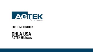 OHLA USA working with AGTEK Highway [upl. by Welcy]