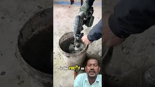 How to cement concrete mix trick plumber construction [upl. by Eigger702]