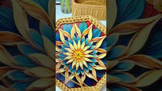 How to craft hand basket with rattan diy rattan handmade [upl. by Keefer]