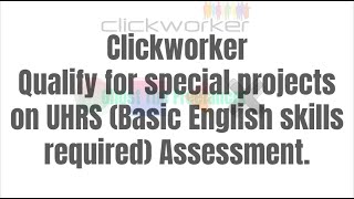 Clickworker How to create a Clickworker account UHRS account and pass the UHRS exam [upl. by Nirrad]