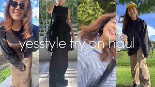 YesStyle tryon haul amp review  timeless Korean fashion for your capsule wardrobe [upl. by Ellennod537]