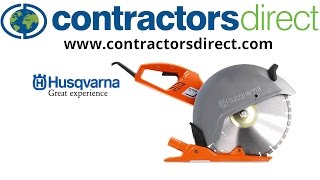 Husqvarna K3000 Vac 14quot Dry Electric Concrete Saw  How to connect and cut [upl. by Mackintosh969]